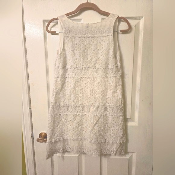 White Lace Mini Dress - Picture 2 of 3